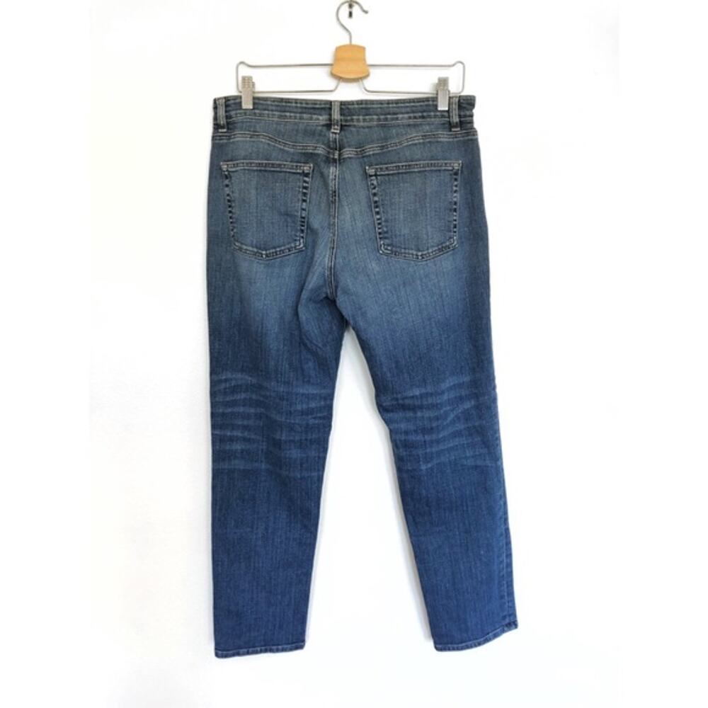 Eileen Fisher Organic Cotton Boyfriend Jeans Size 10 Blue Relaxed Fit - Picture 7 of 9
